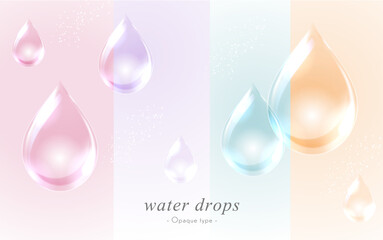 water drops vector data (Transparent type)