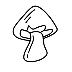 mushroom vegetable outline