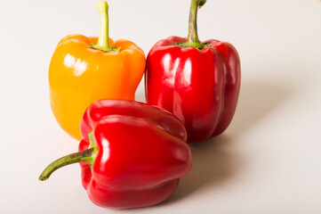 Set of bell pepper - ingredient for a Mexican meal. Healthy snack