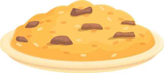 Fried pilaf icon cartoon vector. Dish food. Healthy indian