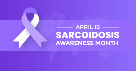Sarcoidosis Awareness Month background or banner design template celebrated in April.