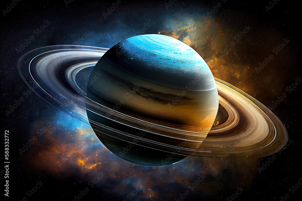 Canvas Prints saturn. generative ai.