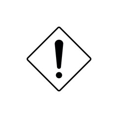 Black and White Color Traffic Sign Street Sign Icon Vector Template