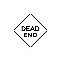 Black and White Color Traffic Sign Street Sign Icon Vector Template