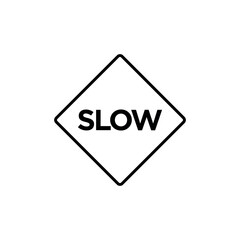 Black and White Color Traffic Sign Street Sign Icon Vector Template