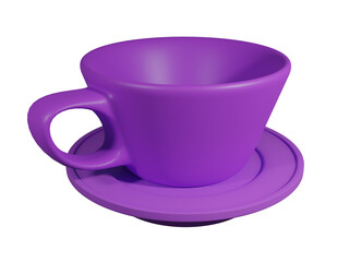 Saturday Coffee Cup 3D rendering