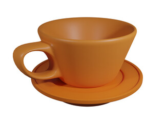 Thursday Coffee Cup 3D rendering