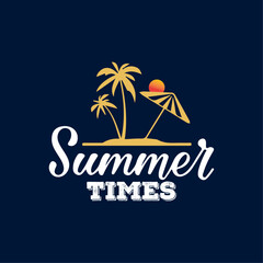 Fototapeta na wymiar summer times logo, minimalist and business logo design.