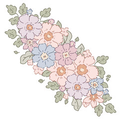 Wall Art Print Boho Flowers Groovy Baby Nursery Cute Wildflower Kawaii Svg