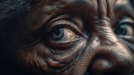 Old man eyes. Generative AI