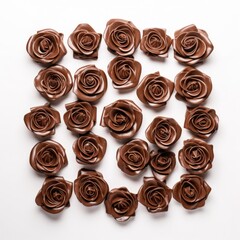 chocolate candies isolated roses