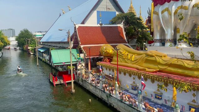 Unique Temple Wat Pak Nam Phasi Charoen in Bangkok, Thailand
