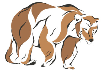 Bear Wild Animal Forest Nature Graphic Svg