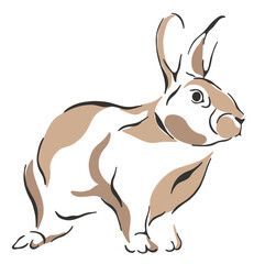 Rabbit Hare Wild Animal Forest Nature Graphic Svg