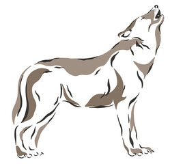 Wolf Wild Animal Forest Nature Graphic Svg