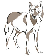 Wolf Wild Animal Forest Nature Graphic Svg