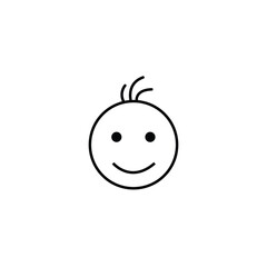 Face sign icon, vector illustration. Flat design style