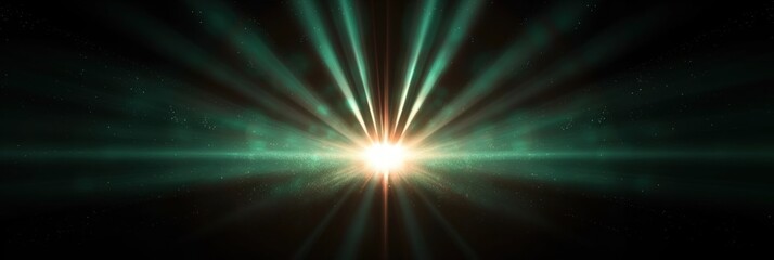 Obraz premium Warm sun rays light on black background. Overlay Texture with flare effect. Special lens flash with sparkle. Abstract magic banner Generate AI. High quality photo