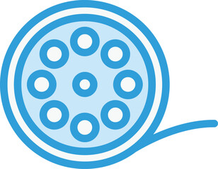 Film reel Vector Icon Design Illustration