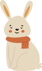 Rabbit With Scarf