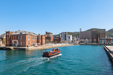 scenery of Mojiku port at kitakyushu in japan