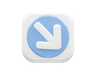 Arrow icon 3d rendering vector illustration element