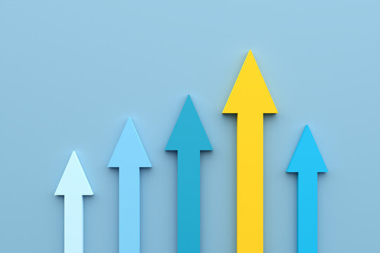 Business competition and competitive advantage concept. Progress and success.