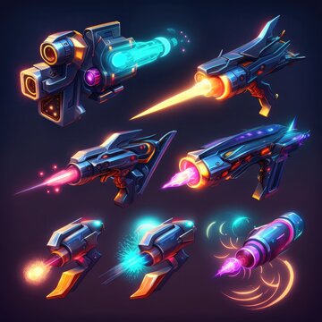 war gun blaster video game ai generated