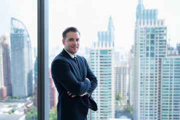 Fototapeta premium Portrait of businessperson and the generation personalities of new executives with good ideas, personality, and vision.