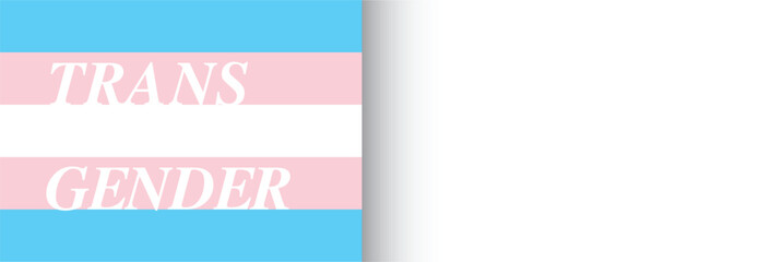 Transgender community color palette on the white background with copy space