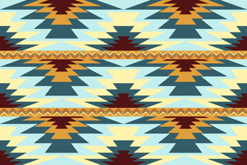 Aztec Geometric Navajo Ethnic Seamless Pattern. Native American, Indian, Mexican, African, Moroccan style. Design for fabric, clothing, wrapping, rug, carpet, home decor, throw pillows.