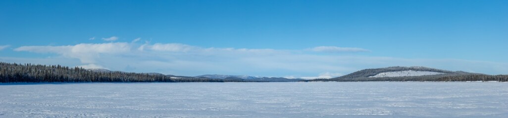 Fototapeta na wymiar winter landscape in swedish lapland