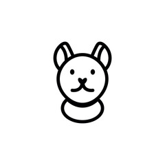 dog line icon vector linear concept 