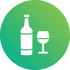 Wine bottle Vector Icon Design Illustration
