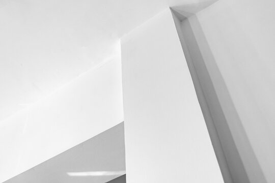 Abstract interior background with white corners and niche