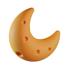 Crescent Moon 3D Icon