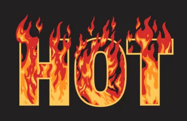 Fotobehang Burning hot word logotype colorful © DGIM studio