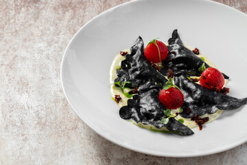 Vareniki with salmon