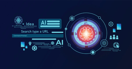 artificial intelligence and data science icon element design. vector illustration
