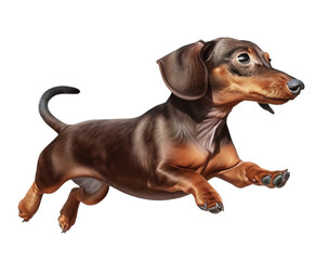 illustration of a dachshund on transparent background