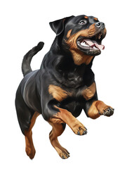 illustration of a Rottweiler on transparent background