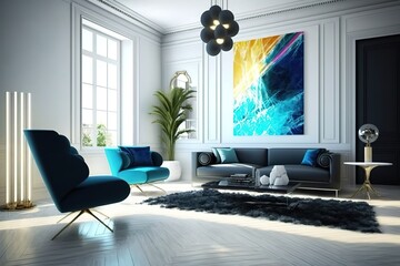 Luxury , living room concept, sofa, Generative AI