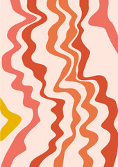 Groovy Boho Modern Celestial Magical 70th Peace Love Print Wall Art Poster Composition Svg 