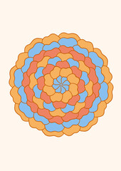 Groovy Boho Modern Celestial Magical 70th Peace Love Print Wall Art Poster Composition Svg 