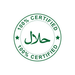 Halal logo vector. Food product food label