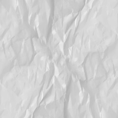 Crumpled white creased paper sheet texture can be use as background. Ragged White Paper, white waxed packing paper texture.