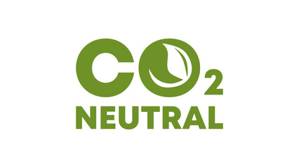 CO2 neutral vector, green stamp.Sustainable Atmosphere sign, Zero Carbon Emissions and Eco-Friendly Industrial Production.