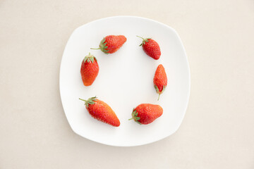 strawberry on a plate