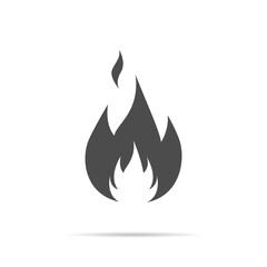 Fire, flame, blaze icon vector in flat style