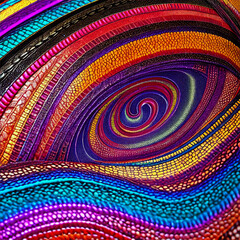 multicolored psychedelic abstract snake  leather skin  pattern   background with generative AI technology